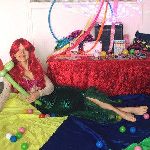 Party entertainer dressed as Ariel