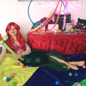 Party entertainer dressed as Ariel
