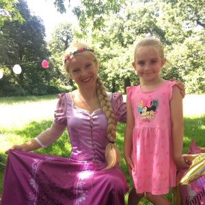 Rapunzel with birthday girl
