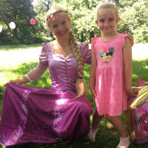 Rapunzel with birthday girl